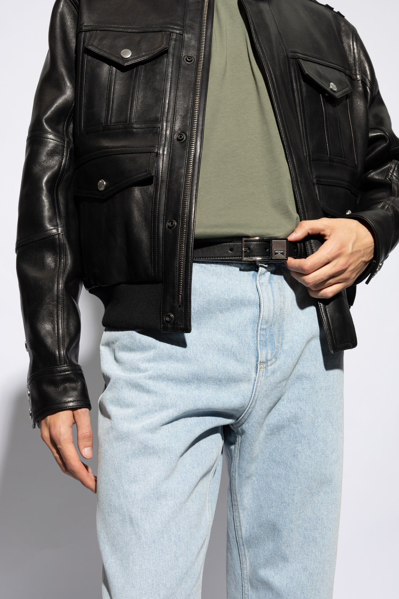 美品 BALMAIN バルマン ラムレザー 羊革 コート M 黒 ミドル丈 美品・希少】BALMAIN バルマン ラムレザー ライダース